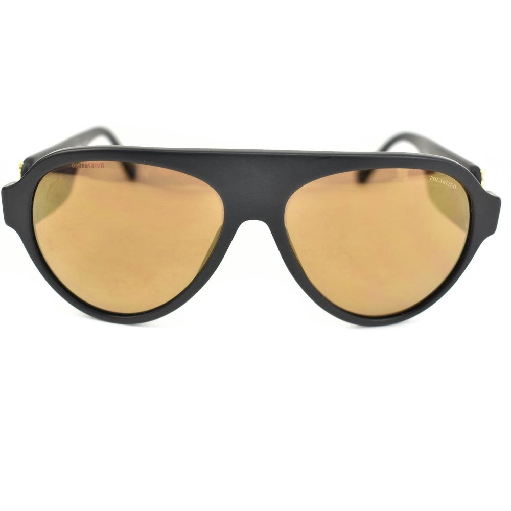 VERSACE: Matte Black, "Medusa" Logo Mirrored, Polarized Sunglasses (po) - Picture 5 of 11